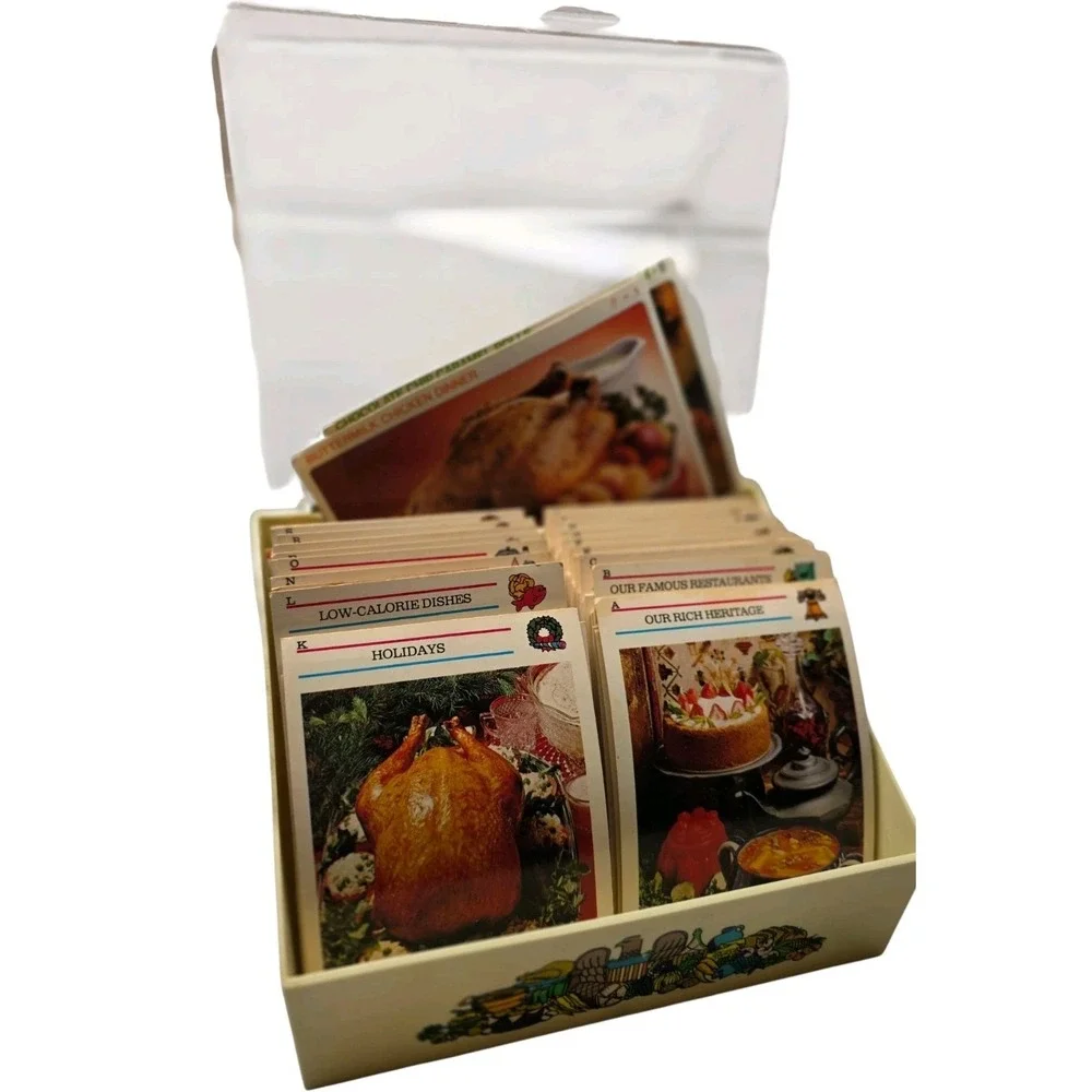 Vintage 1974 McCalls Great American Recipe Card Collection  Set w/case